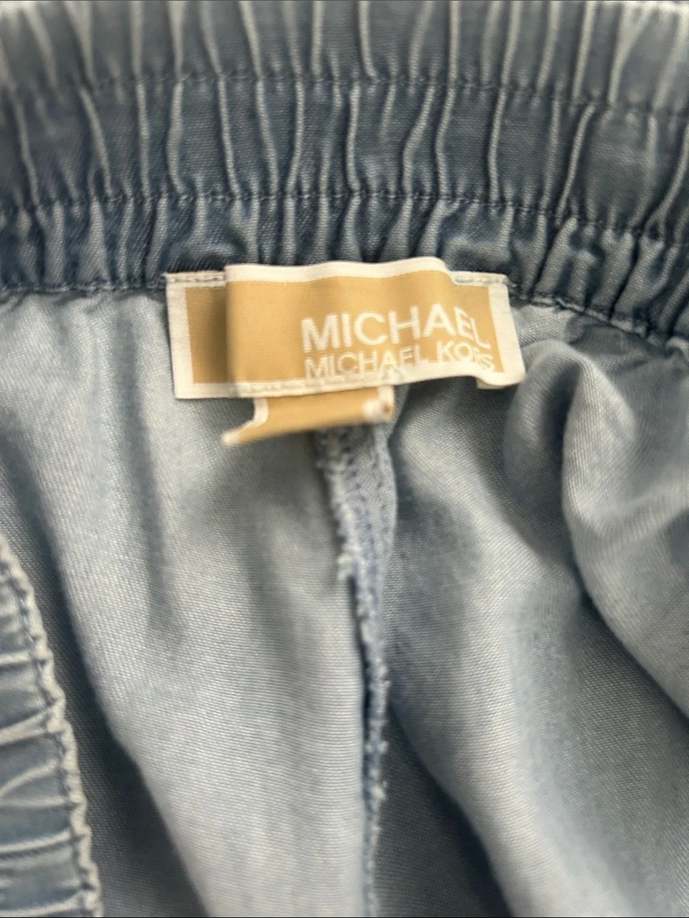 Michael Kors Light Blue Wide Leg Jeans Brand New  chambray lightweight pants